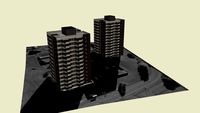 Tower Blocks From Willerby Court, Gateshead (near Harlow Green)