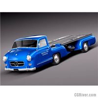 Mercedes Renntransporter 1954 - 3D Model