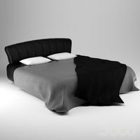 Leather double bed