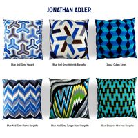 Jonathan Adler pillows blue set.