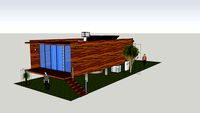 Modular component off grid wood cabin