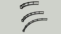 Hall Stage T60, selection of curved tracks