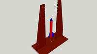 rakete mit startrampe