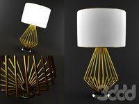 TRUMAN GOLD LEAF TABLE LAMP
