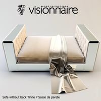 Sofa without back Tinne P Sasso da parete