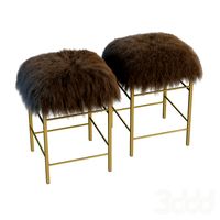 Pair of Italian Brass Stools
