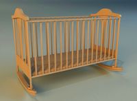 Cot baby bed3d model