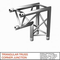 Triangular Truss Corner Junction 1073d model