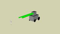 mini Star Wars laser turret on wheels