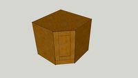 WIDE FRAME OAK KITCHEN RANGE - DIAGONAL BASE UNIT