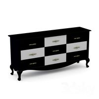 Biurko-czarna komoda kod KG 128