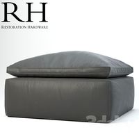CLOUD TRACK ARM LEATHER OTTOMAN