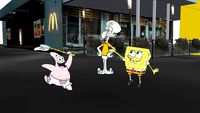 SpongeBob,Patrick,and Squidward go to McDonald's McCafe