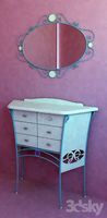 chest of drawers, mirror in infant