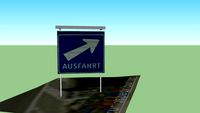 Autobahn Tafel Ausfahrt
