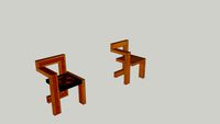 sedia Steltman di Rietveld modificata