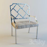 Chrome Chippendale Dining Chair
