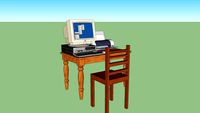 Bureau avec ordinateur