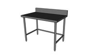 Worktable w/Back-Splash & Cross-Bracing WT1-30-XB-48]