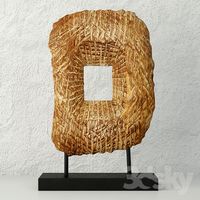 Carved Wood Sculpture on Stand