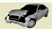 Wrecked Mercedes-Benz S600