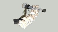 C-6 Chaingun With Sandbag Barrier