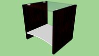 MESA DE CANTO TAMPO DE VIDRO RUDINICK COMPONENTE DINAMICO