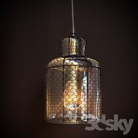 HARLOWE WIRE &amp; GLASS INDOOR/OUTDOOR PENDANT