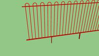1.2m high Zaun Bow Top Railings 12mm dia Bar for Play to ROSPA Spec