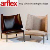 Hug - armchair with high backrest