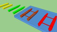 Maquette catamaran a moteur