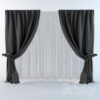 Blind with garters and tulle