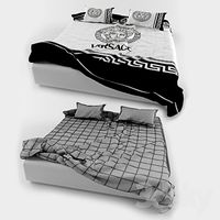 Bedspread and pillows Versace