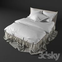 Bed with ruffles