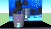 Sponge Bob cartoon. Plankton's Scum bucket