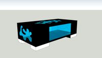 Table basse aqua.