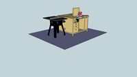 Outfeed Table with Router and Mitre Saw