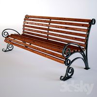 Bench wrought iron