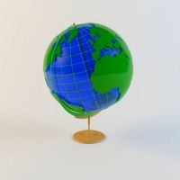 Globe 3D Model of the Earth Planet 3D Model
