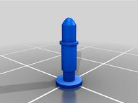 TT scale buffer 1:120 for locomotive. It was made with Thinkercad by rhnegativ