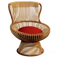 Wicker chair by Vittorio bonacina. MARGHERITA