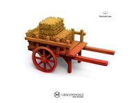 Cart with hay bricks by narnaa