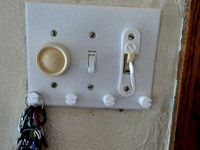 Light switch plate 3 gang with hooks by skoomaeater