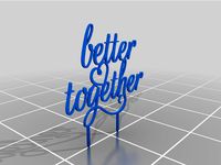 cake topper better together  by PaniniTheCat