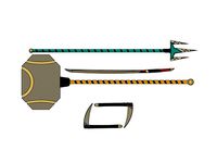 Omega Ranger weapons by iodanem