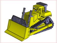High Track Bull Dozer HO scale by APUC