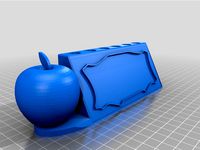 Nameplate Apple Bite Teacher (Blank) by ovzero