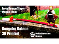 Rengoku Katana  - From Demon Slayer Mugen Train by de4thdimension