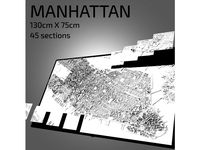 3D MODEL FILE STL Manhattan framed wall art souvenir city map 3D printing art by Lvca