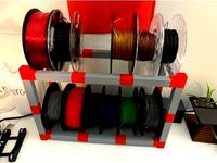 Two Shelf Filament Spool Rack by SpaceNRobots